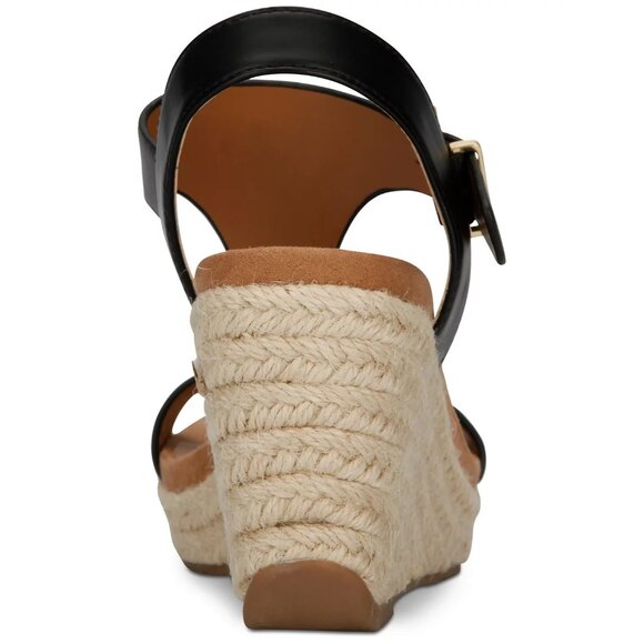 Kenneth Cole Reaction Card Wedge Espadrille Sandals Women’s Shoes Black MSRP $69 - Picture 5 of 5